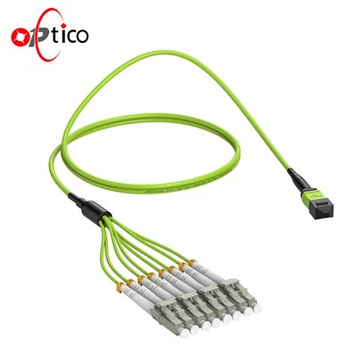 8F ブレークアウト MPO から LC パッチ ケーブル